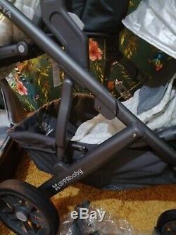 Uppababy vista Pascal grey/carbon twin double buggy, 2 carry cots 2 seats units