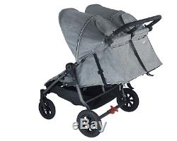 Valco 2016 NEO Twin Stroller in Grey Marle Tailormade Fabric Brand New! Double