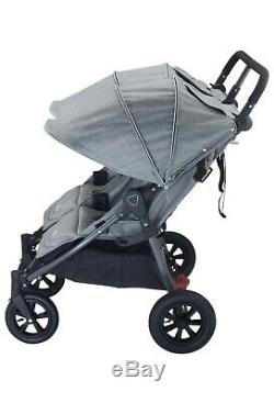 Valco 2016 NEO Twin Stroller in Grey Marle Tailormade Fabric Double