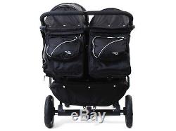 Valco 2016 TriMode Twin-X Duo Double Stroller in Midnight (Black) Brand New
