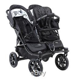 Valco 2016 TriMode Twin-X Duo Double Stroller in Midnight With Toddler Seat