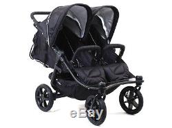 Valco 2016 TriMode Twin-X Duo Double Stroller in Midnight With Toddler Seat