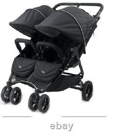 Valco 2017 NEO Twin Lite Stroller in Ink Black Fabric With EVA Wheels Open Box