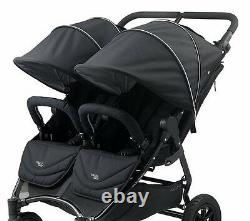 Valco 2017 NEO Twin Lite Stroller in Ink Black Fabric With EVA Wheels Open Box