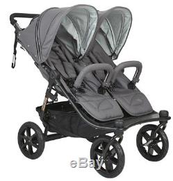 Valco 2019 TriMode Twin-X Duo Double Stroller in Dove Grey Brand New