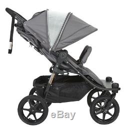 Valco 2019 TriMode Twin-X Duo Double Stroller in Dove Grey With Toddler Seat
