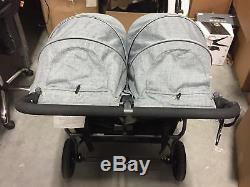Valco Baby Neo Twin Double Lightweight All Terrain Baby Stroller (Grey Marle)