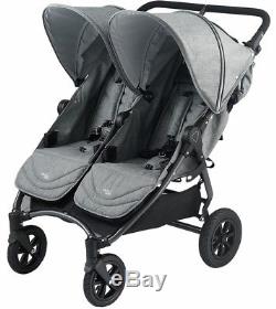 Valco Baby Neo Twin Lightweight All Terrain Twin Baby Double Stroller Grey Marle