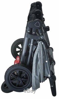 Valco Baby Neo Twin Lightweight All Terrain Twin Baby Double Stroller Grey Marle