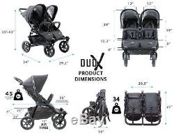 Valco Baby Twin Tri Mode Duo X All Terrain Double Triple Stroller w Toddler Seat