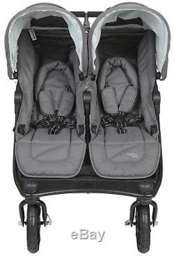 Valco Baby Twin Tri Mode Duo X Compact All Terrain Double Stroller Dove Grey NEW