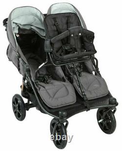 Valco Baby Twin Tri Mode Duo X Double Triple Stroller Dove Grey with Toddler Seat