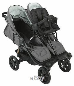 Valco Baby Twin Tri Mode Duo X Double Triple Stroller Dove Grey with Toddler Seat