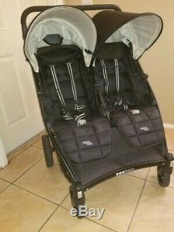 Valco Baby Zee Two Twin Duo Double Stroller, Jet Black