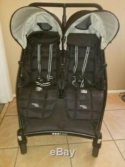 Valco Baby Zee Two Twin Duo Double Stroller, Jet Black