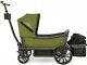 Veer All Terrain Cruiser Twin Kids Double Stroller Wagon W Canopy & Basket Green