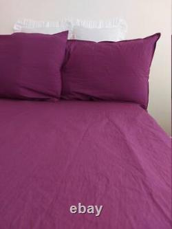 Violet Linen Bedding Set Queen Comforter Twin Full Queen King Duvet Set