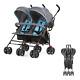 Volgo Twin Umbrella Stroller In Blue, Lightweight Double Stroller For Infant & T