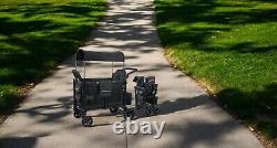 WONDERFOLD W2 Elite Double Stroller Wagon, Elite Black