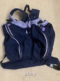 Weego Twin Baby Carrier Blue Gingham Adjustable Tandem Sling Cotton Double