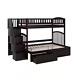 Westbrook Espresso Twin Over Full Staircase Bunk With 2-urban Bed Drawers
