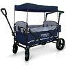 Xl 2 Passenger Push Pull Twin Double Stroller Wagon With Canopy, Safety Seats