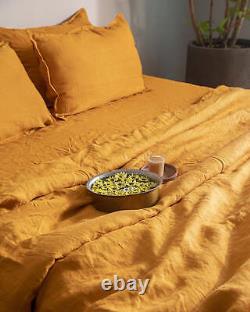 Yellow Stonewashed Cotton Duvet Cover Bedding Duvet Cover Set Twin Double Sizes
