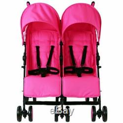 Zeta Citi TWIN Stroller Buggy Pushchair Raspberry Pink Double Stroller