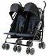 Zeta City Black Twin Double Baby Toddler Stroller Buggy Inc Raincover