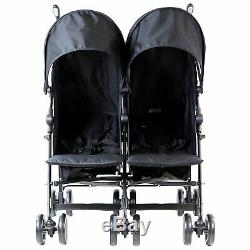Zeta City Twin Double Baby Toddler Stroller Buggy Pushchair Pram inc Raincover