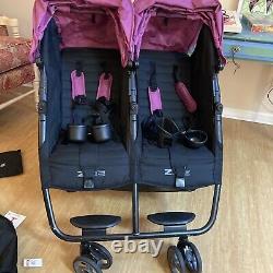 Zoe The Twin XL2 Light Weight Double Travel Stroller WITH Backpack Carry Bag
