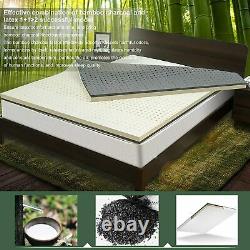 2021 Nesaila Bamboo Charcoal Latex Matelas Topper Twin 3.15 Pouces Double Couche
