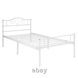 Adulte Enfant Blanc Double Taille Single Bed Frame Chambre À Coucher Living Room Single Bed