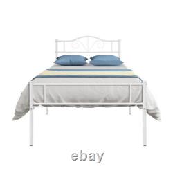 Adulte Enfant Blanc Double Taille Single Bed Frame Chambre À Coucher Living Room Single Bed