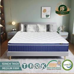 Aicehome 10 Matelas Pocket Spring Matelas Twin Full Queen King Taille