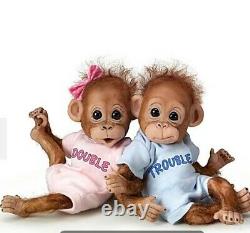 Ashton Drake Twins Baby Orangutans Jeu De Poupée Double Problème
