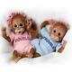 Ashton-drake Double Trouble Potible Bébé Orangutan Twins Par Cindy Sales