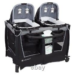 Baby Combo Set Double Jogger Poussette Twins Nursery Center 2 Sièges D’auto 2 Bases