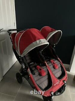 Baby Jogger City Mini Gt Twin / Double Crimson / Poussette Rouge / Puschair