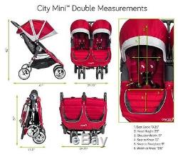 Baby Jogger City Mini Poussette Double Double Evergreen / Gris Nouveau