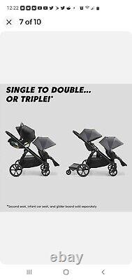 Baby Jogger City Select2 Double Poussette Tandem Twin Avec Deuxième Siège Ardoise Radiante
