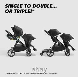 Baby Jogger City Select2 Twin Tandem Double Poussette W Second Seat Harbor Grey