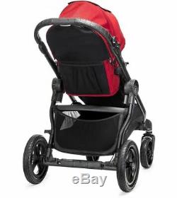 Baby Jogger City Select Double Tandem Poussette Double Rouge Avec Second Seat Nouveau