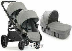 Baby Jogger City Select Lux Twin Double Poussette Slate Avec Second Seat & Bassinet