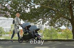 Baby Jogger City Sélectionner Lux Twin Double Poussette W Second Seat Slate Open Box