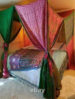 Baldaquin de lit Queen / King / Twin en stock, rideaux bohémiens hippies, décoration bohème