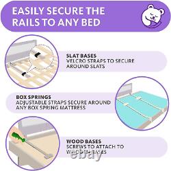 Barrière de lit pour tout-petits Barrière de lit supplémentaire longue pour enfants jumeaux et doubles.
