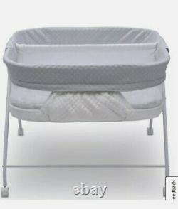 Berceauet Twin Infant Sleeper Double Easy Fold Ultra Compact Baby Crib Aqua Geo