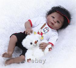 Big Toddler Reborn Baby Twins Poupées Balck Silicone Girl & Boy Real Double Twins