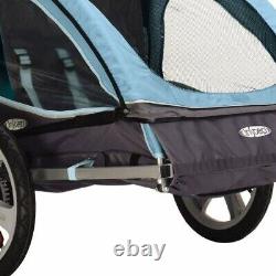 Bike Trailer Kid Carrier Bicycle Double Twin Toddler Baby Infant Pet Dog Pliage